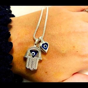 925 Italian silver . New. Popcorn necklace